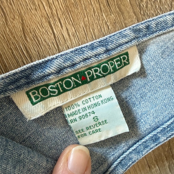 Denim Overall Maxi Dress Boston Proper - Picture 5 of 6